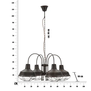 Lampa wisząca BRONX 4-punktowa 80x80x40 cm (długość łańcucha 80 cm)